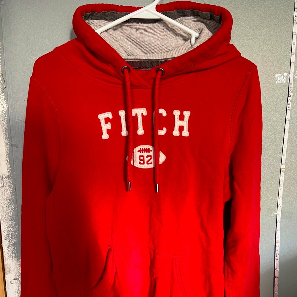 Red Abercrombie and Fitch sweatshirt